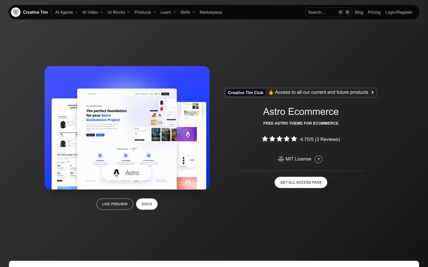 Astro Ecommerce