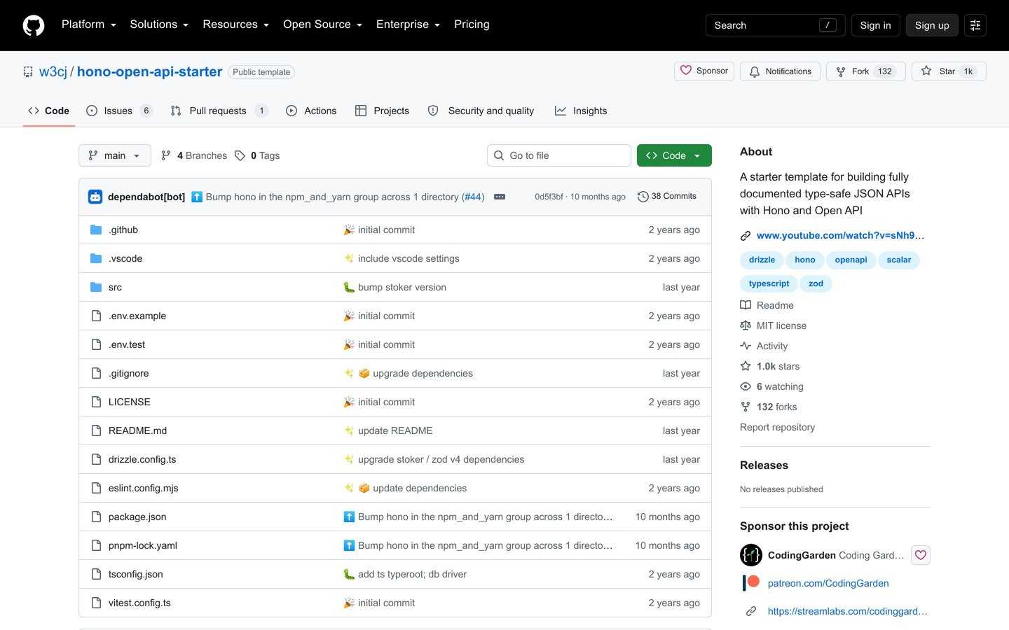 hono-open-api-starter (w3cj)