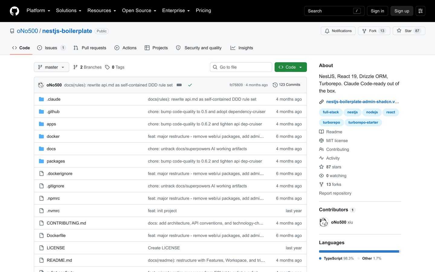 nestjs-boilerplate (oNo500)