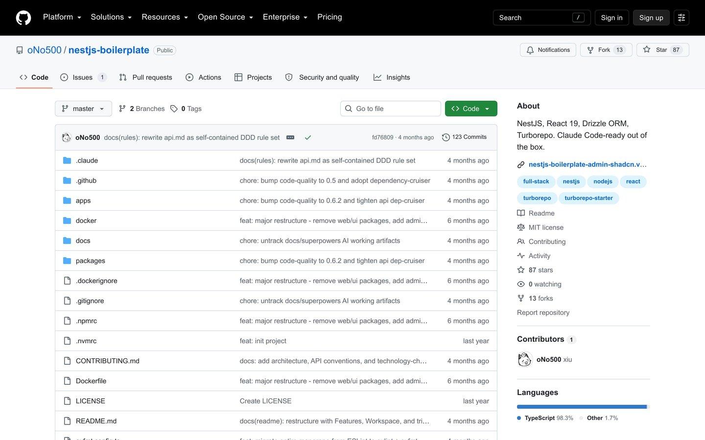nestjs-boilerplate (oNo500)