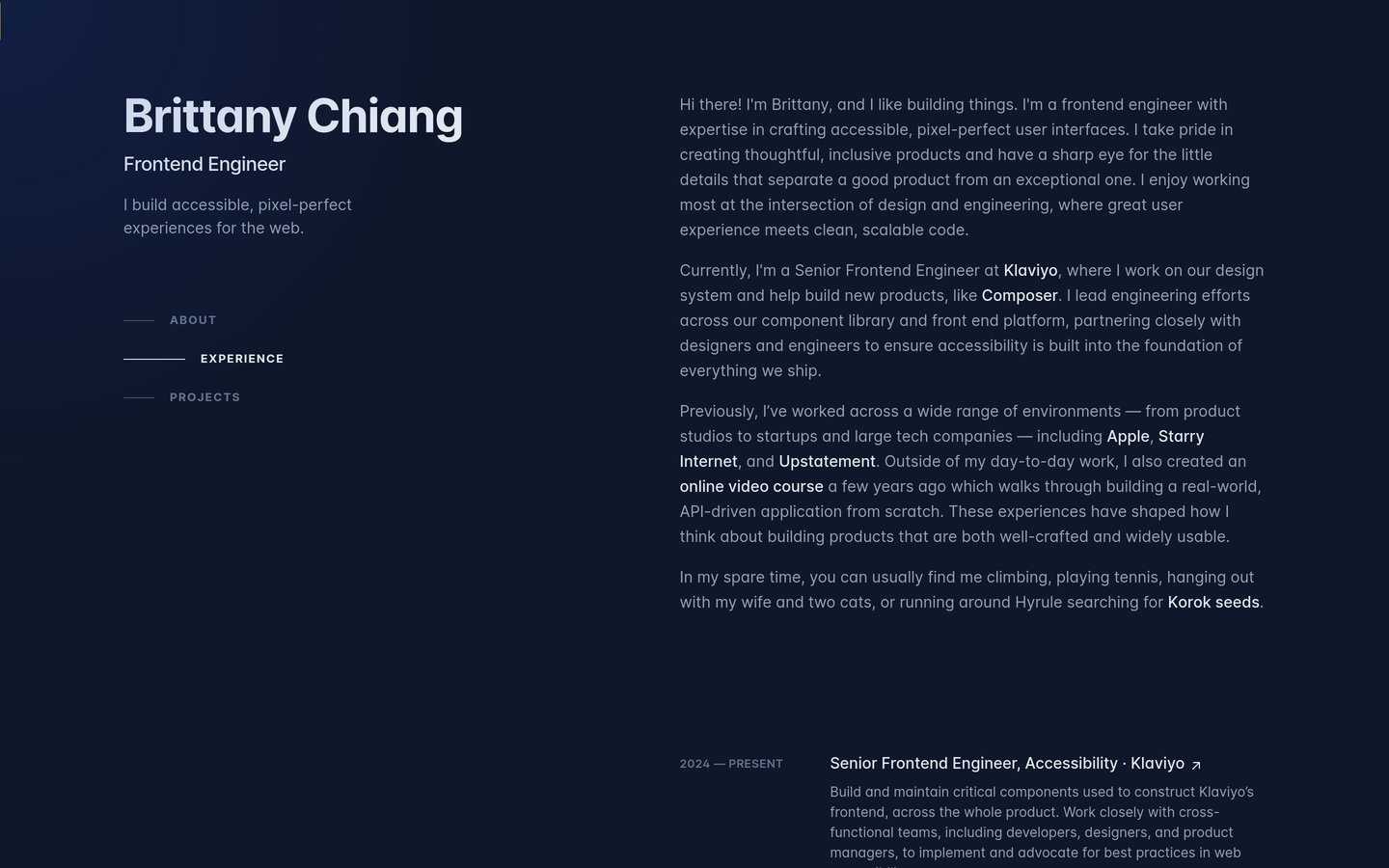 v4 (Brittany Chiang Portfolio Template)