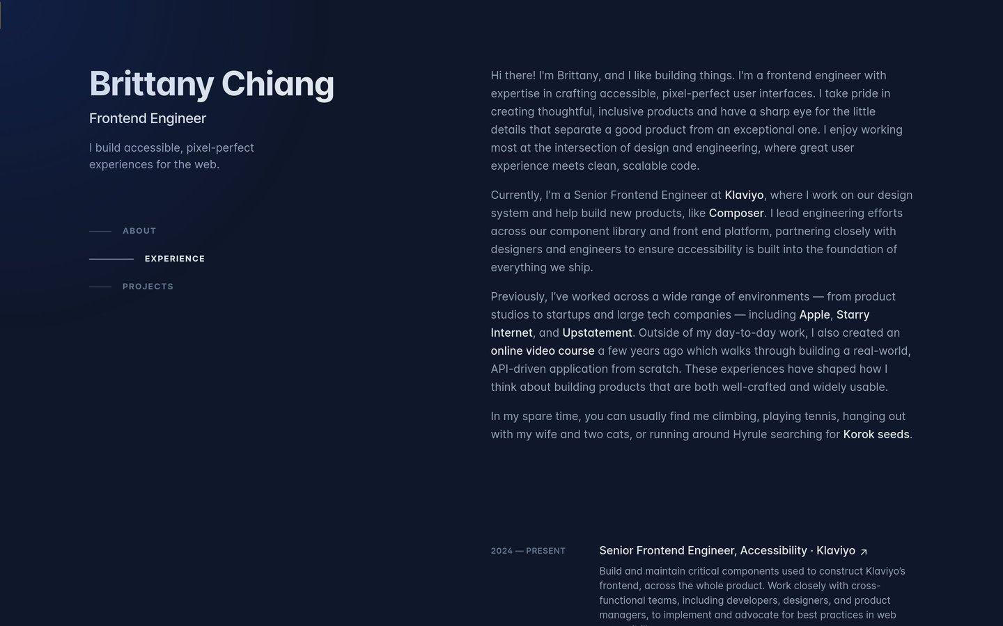v4 (Brittany Chiang Portfolio Template)